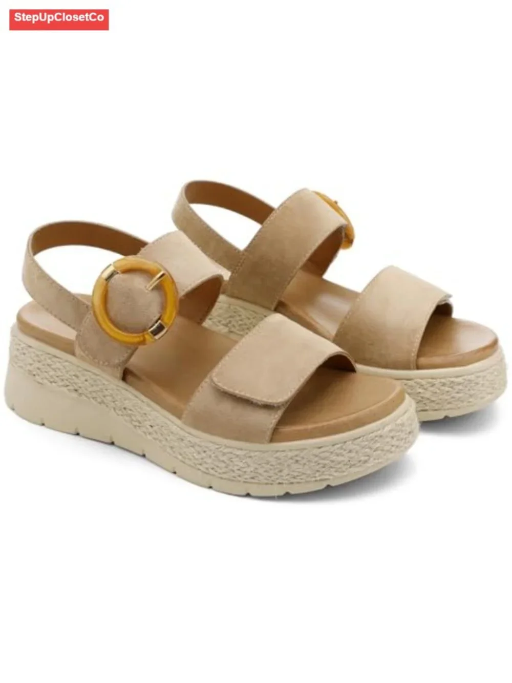 Women's Espadrille Wedge Sandals Arch Support Comfort Slip-Resistant 2.08
